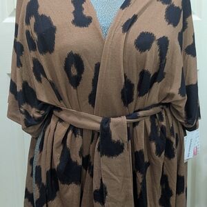 Animal Print Brown and Black Cape "Savannah" Style Size S/M